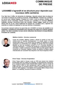 communique de presse nominations